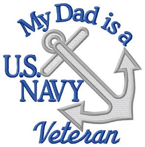 Picture of Dad Navy Vet Machine Embroidery Design