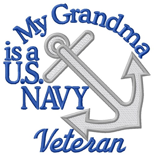 Grandma Navy Vet Machine Embroidery Design