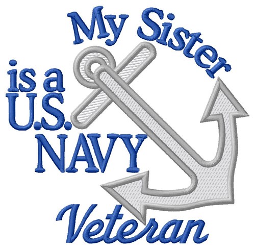 Sister Navy Vet Machine Embroidery Design