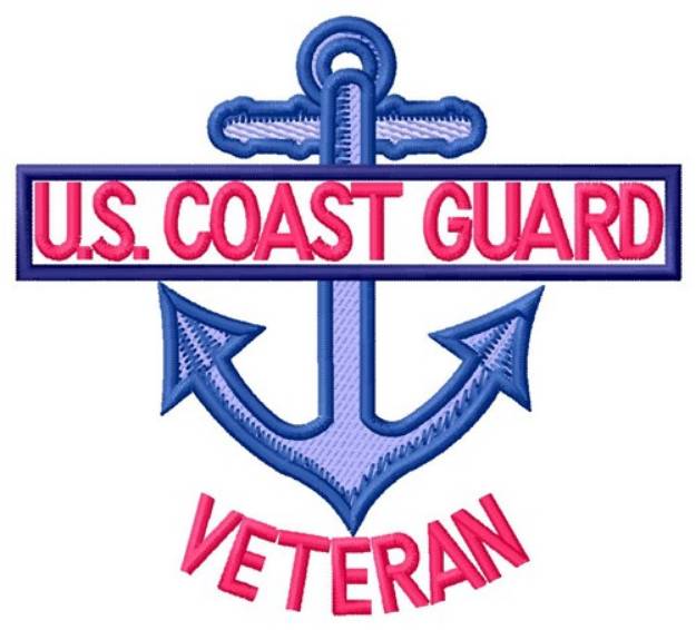 Picture of Coast Guard Veteran Machine Embroidery Design