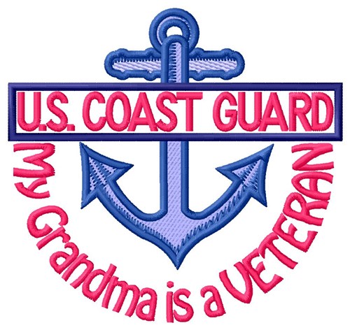 Grandma Coast Guard Vet Machine Embroidery Design