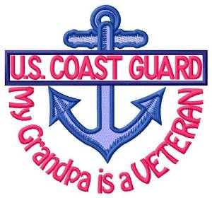 Picture of Grandpa Coast Guard Vet Machine Embroidery Design
