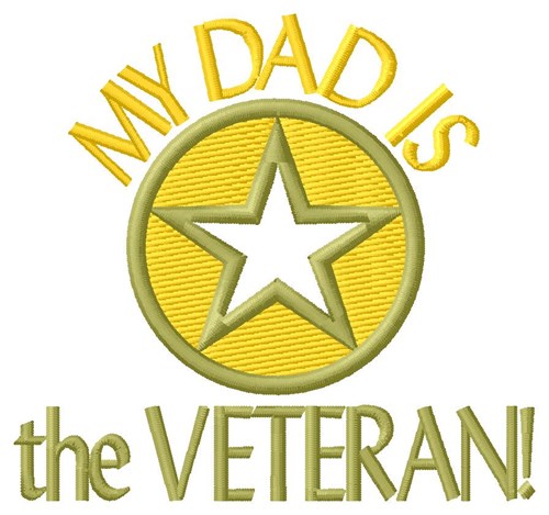 Dad The Veteran Machine Embroidery Design