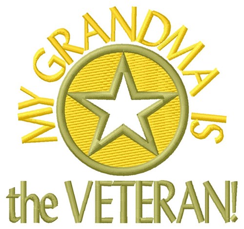 Grandma the Veteran Machine Embroidery Design