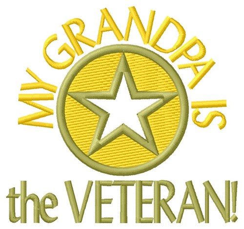 Grandpa the Veteran Machine Embroidery Design