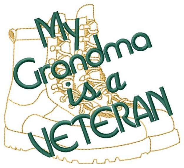 Picture of Grandma Is A Veteran Machine Embroidery Design