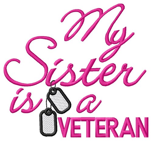 Sister Vet Tags Machine Embroidery Design