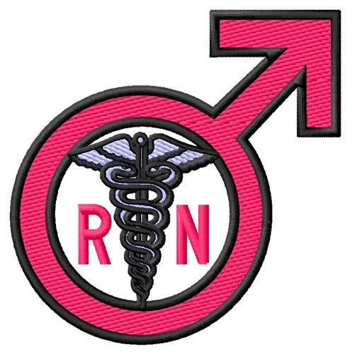 Male RN Sign Machine Embroidery Design