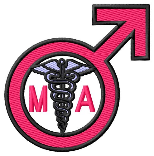 Male MA Sign Machine Embroidery Design