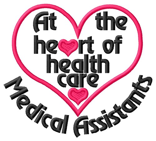 Medical Assistants Heart Machine Embroidery Design