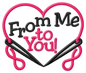Picture of Me To You Heart Machine Embroidery Design