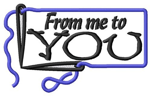 Me To You Rectangle Machine Embroidery Design