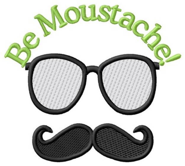 Picture of Be Moustache Machine Embroidery Design
