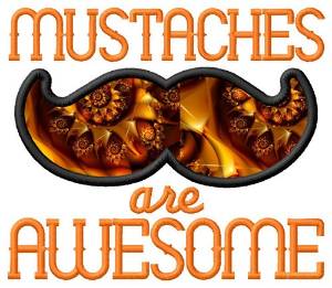 Picture of Awesome Mustaches Machine Embroidery Design