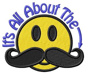 Picture of All About the Moustache Machine Embroidery Design