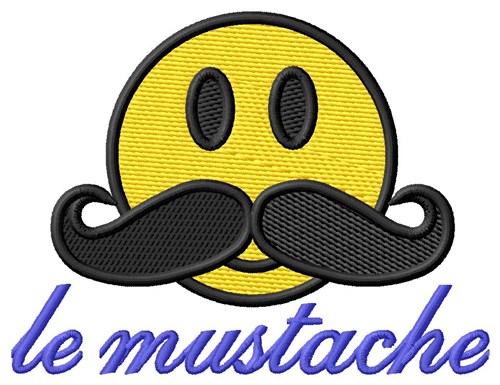 Le Mustache Machine Embroidery Design