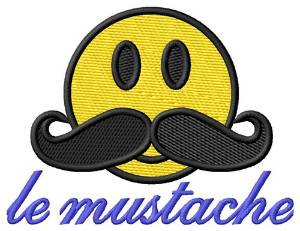 Picture of Le Mustache Machine Embroidery Design
