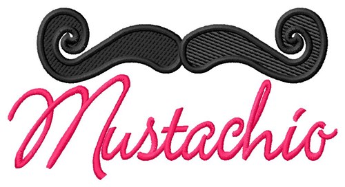 Mustachio Machine Embroidery Design
