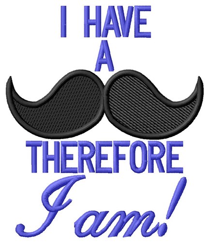 Therefore I Am Machine Embroidery Design