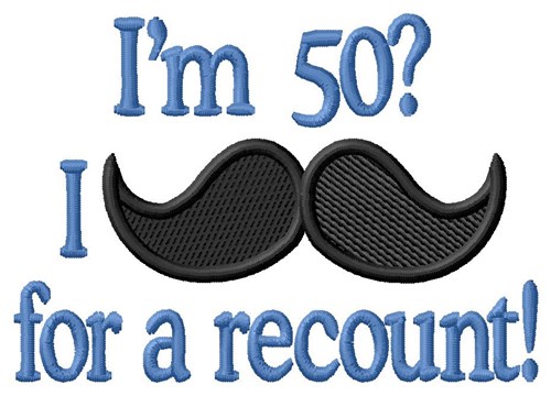 Moustache For 50 Machine Embroidery Design