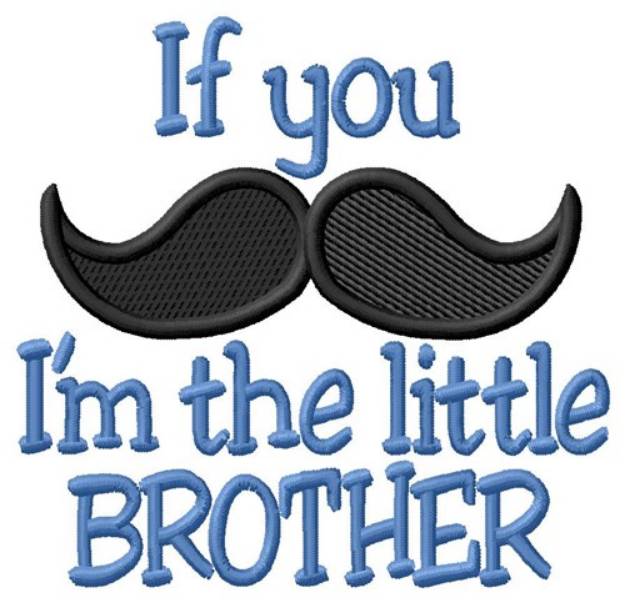 Picture of Moustache Little Brother Machine Embroidery Design
