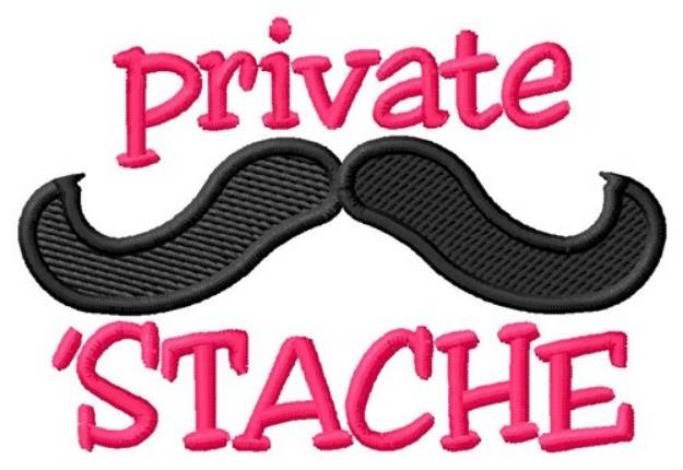 Picture of Private Stache Machine Embroidery Design