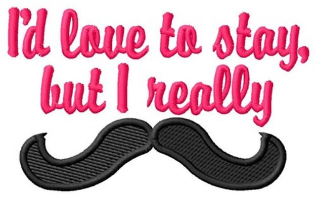 Picture of I Really Moustache Machine Embroidery Design