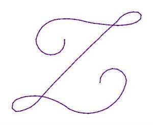 Picture of Nelly Font Z Machine Embroidery Design