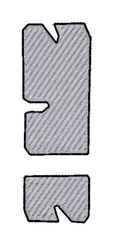 Stone Font Exclamation Machine Embroidery Design