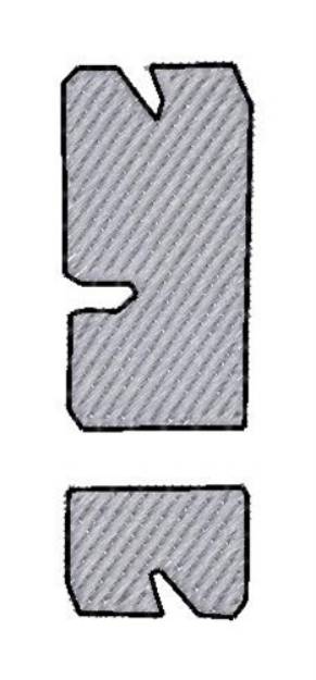 Picture of Stone Font Exclamation Machine Embroidery Design
