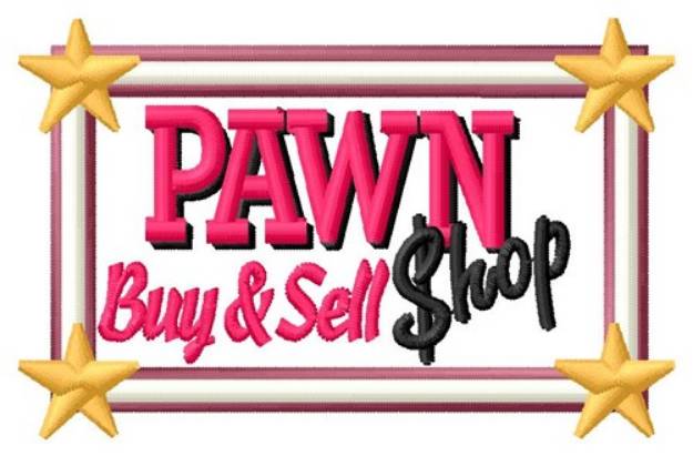 Picture of Pawn Shop Sign Machine Embroidery Design