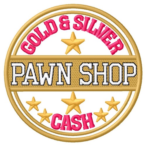 Gold & Silver Cash Machine Embroidery Design