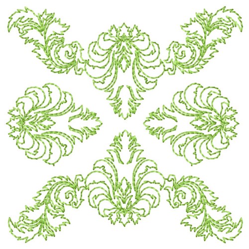 Ornate Floral Quilting Machine Embroidery Design