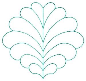 Picture of Feathered Leaf  Quilting Machine Embroidery Design