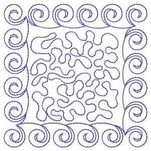 Picture of Swirled Square Quilting Machine Embroidery Design