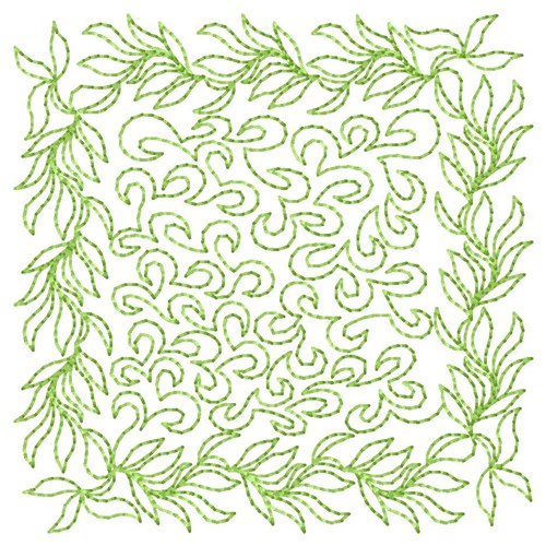 Leaf Square Quilting Machine Embroidery Design