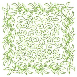 Picture of Leaf Square Quilting Machine Embroidery Design