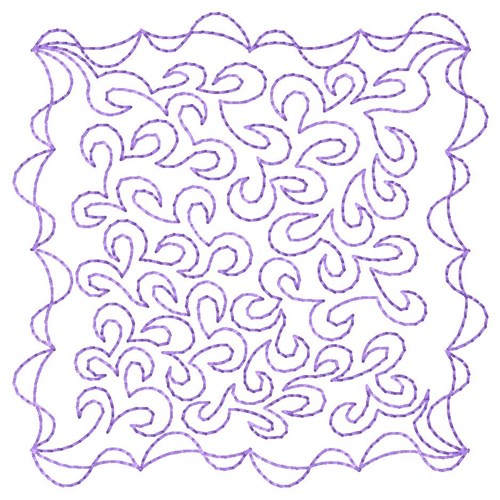 Ribbons Square Quilting Machine Embroidery Design