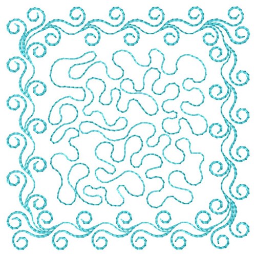 Swirls & Stipple Quilt Machine Embroidery Design