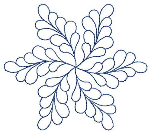 Feather Star Quilt Machine Embroidery Design