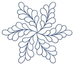 Picture of Feather Star Quilt Machine Embroidery Design