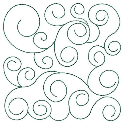 Quilting Swirls Machine Embroidery Design