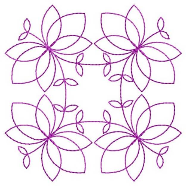Picture of Flowers Quilting Machine Embroidery Design