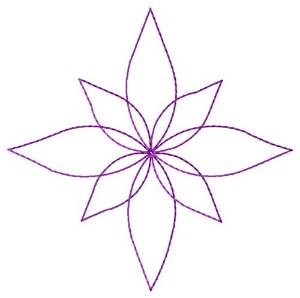 Picture of Floral Star Quilt Machine Embroidery Design