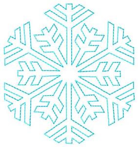 Picture of Snowflake Outline Quilt Machine Embroidery Design