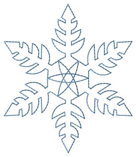 Picture of Pointed Snowflake Quilt Machine Embroidery Design