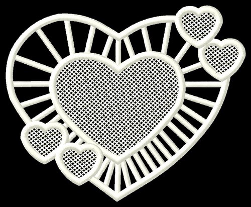 FSL Heart with Hearts Machine Embroidery Design