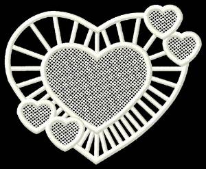 Picture of FSL Heart with Hearts Machine Embroidery Design