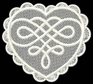 Picture of FSL Heart Knot Machine Embroidery Design