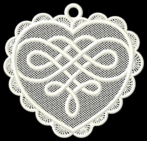 FSL Heart Knot Ornament Machine Embroidery Design